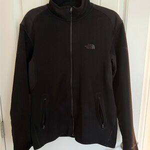 The North Face Black Fleece Jacket with Red Trim